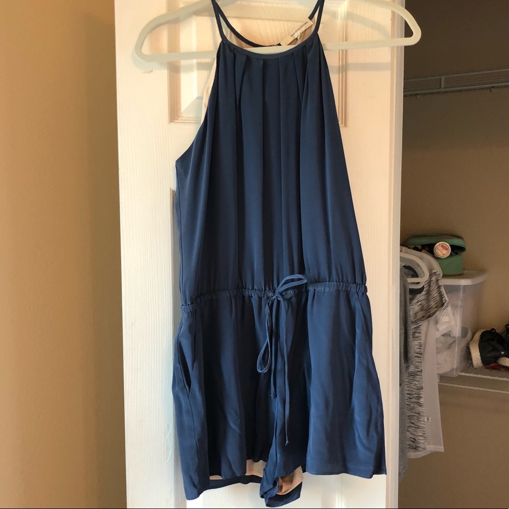 Lavender Brown silk romper
